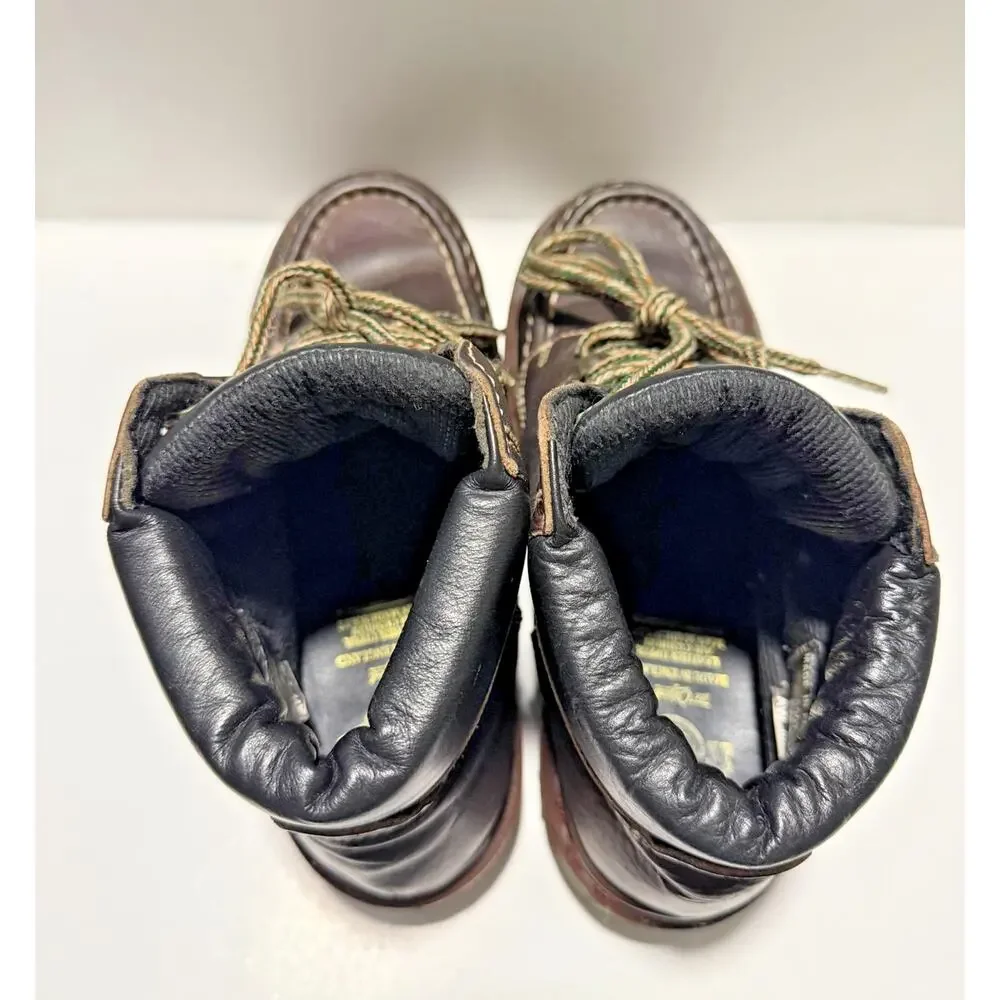 VTG Dr Martens 8507 Made In England Brown Leather Lug Sole boots UK 6 US M 7 W8
